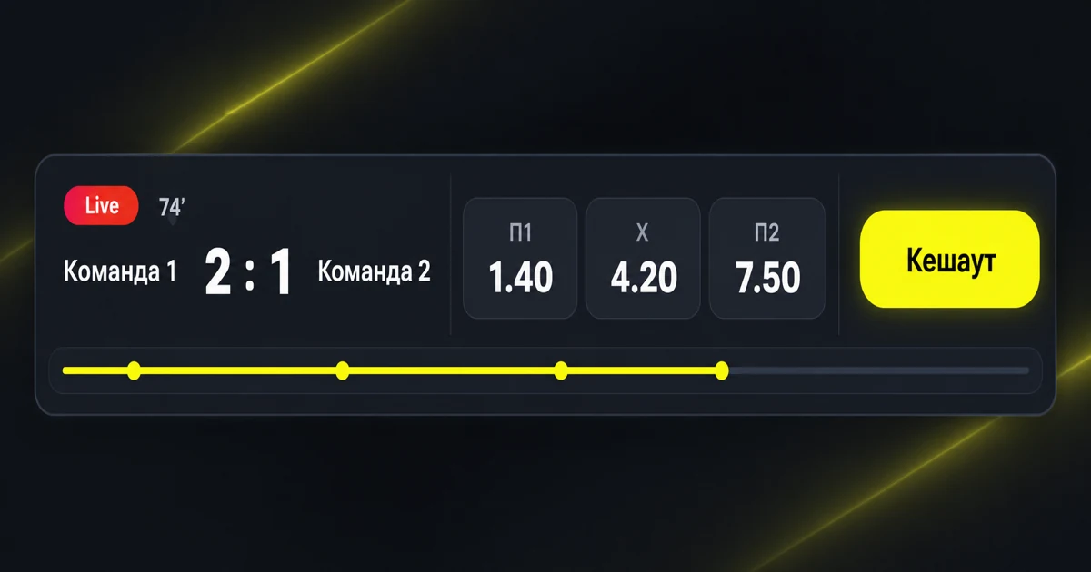 Live-матч у Parimatch з поточним рахунком, коефіцієнтами й кнопкою кешауту